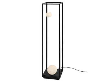 ABACHINA - LED aluminium floor lamp with tray (Request Info).