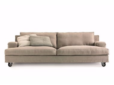 ABERDEEN - 2 seater fabric sofa with castors (Request Info).