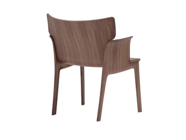ADELA REX BU1415 - Walnut chair with armrests (Request Info).