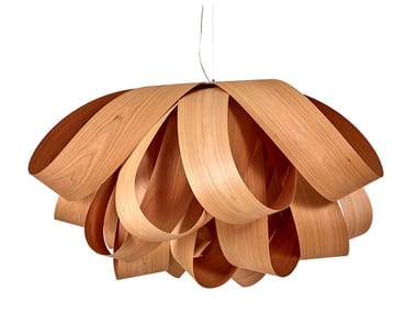 AGATHA LARGE - Handmade wood veneer pendant lamp (Request Info).