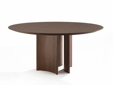 ALAN - Round table in canaletta walnut (Request Info).
