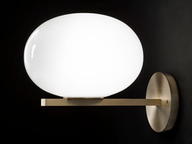 ALBA - 176 - Brass and glass wall lamp (Request Info).