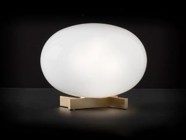 ALBA - 265 - Brass and glass table lamp (Request Info).