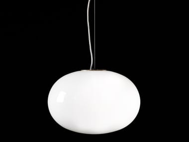 ALBA - 465 - Brass and glass pendant lamp (Request Info).