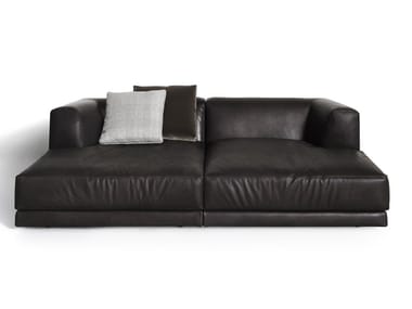 ALBERESE - Sectional modular leather sofa.