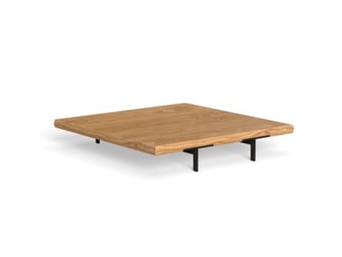 ALLURE - Low square wooden garden side table (Request Info).