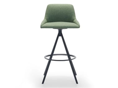 ALYA BQ1590 / BQ1591 - High swivel fabric stool with back (Request Info).