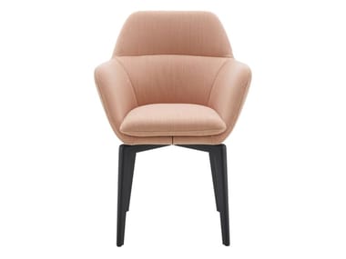 AMÉDÉE - Upholstered fabric chair with armrests (Request Info).