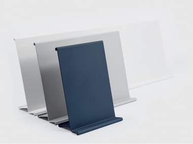 ARCHIVIO VIVO - Powder coated aluminium table / wall book stand (Request Info).