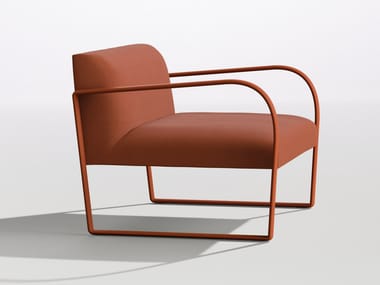 ARCOS - Fabric armchair with armrests (Request Info).