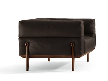 AGO - Leather armchair with armrests (Request Info).