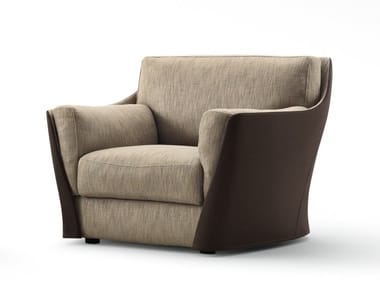 VITTORIA - Fabric armchair with removable cover with armrests (Request Info).