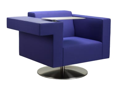 BRICKS WORKCHAIR SWIVEL - Swivel fabric armchair with armrests (Request Info).