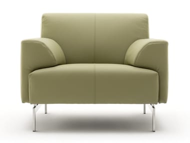 ROLF BENZ 310 - Leather armchair with armrests (Request Info).