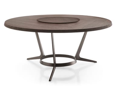 ASTRUM - Round wooden living room table (Request Info).