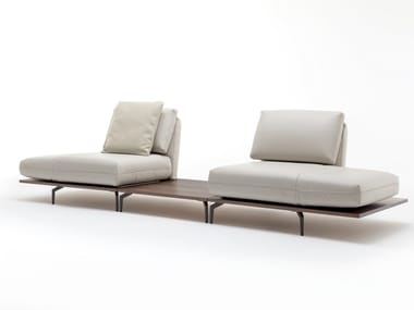 ROLF BENZ 388 AURA - Modular leather sofa (Request Info).
