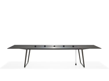 AXY - Rectangular meeting table with cable management (Request Info).