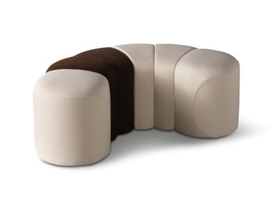 BACO - Upholstered modular fabric pouf (Request Info).