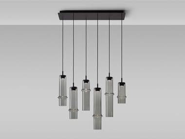 BAMBOO FOREST - LED handmade opal glass pendant lamp (Request Info).