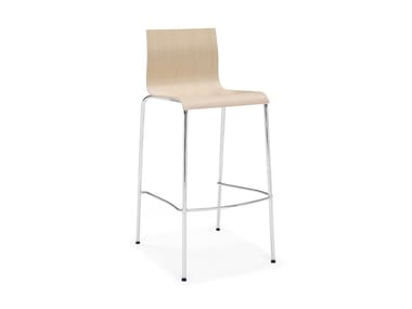 NOA BARSTOOL - Beech barstool with footrest (Request Info).