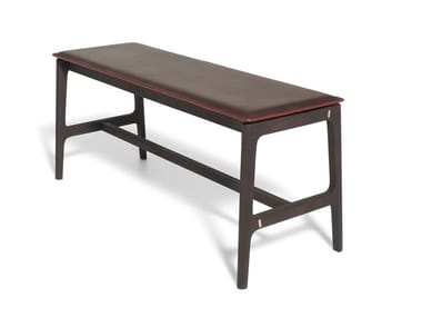 EVERYDAY LIFE BENCH - Wooden and leather bench (Request Info).