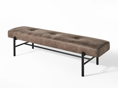 NINA - Upholstered leather bench (Request Info).
