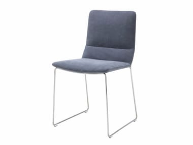 BENDCHAIR - Sled base upholstered fabric chair with removable cover (Request Info).