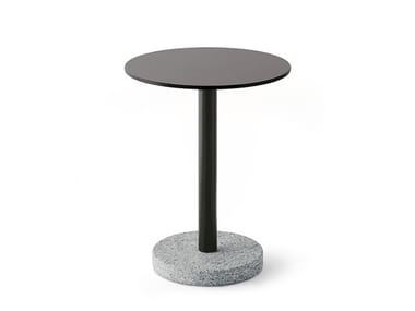 BERNARDO - Round steel garden side table (Request Info).