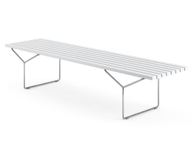 Bertoia - Steel and wood bench (quote inquiry).