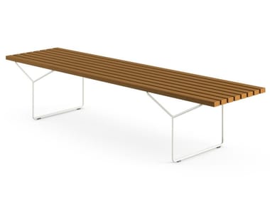 Bertoia - Steel and teak garden bench (quote inquiry).