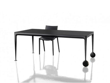 BIG WILL - Aluminium dining table with castors (Request Info).