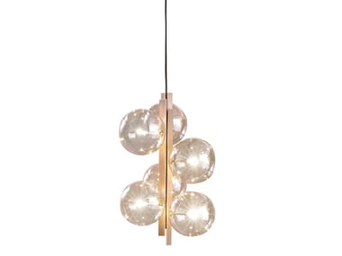 BON TON - Crystal and metal pendant lamp (Request Info).