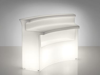 BREAK BAR - Illuminated outdoor polyethylene bar counter (Request Info).