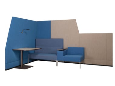 BRICKS WALL COMBINATION - Sound absorbing fabric office screen (Request Info).