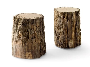 BRICOLA VENEZIA STOOL - Low briccola wood garden stool (Request Info).