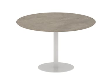 BUTLER - Round ceramic garden table (Request Info).