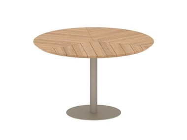 BUTLER - Round teak garden table (Request Info).