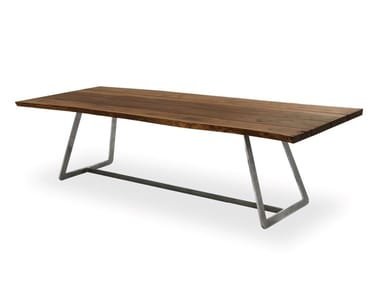 CALLE CULT NATURAL SIDES - Rectangular table with solid wood top (Request Info).