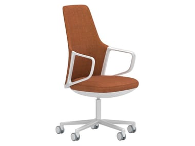 CALMA SO2286 - Swivel fabric office chair with castors with 5-Spoke base (Request Info).