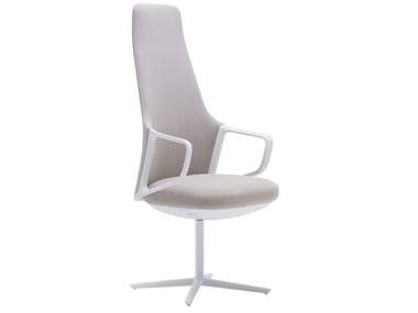 CALMA SO2288 - Upholstered fabric office chair with 4-Spoke base with headrest (Request Info).