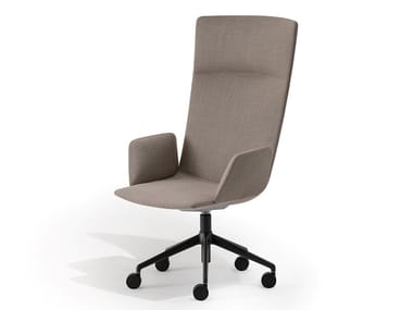 CALUM OFFICE PRESIDENT - Swivel office chair with castors with 5-Spoke base (Request Info).