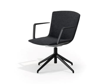 CALUM OFFICE TASK - Swivel trestle-based office chair with armrests (Request Info).