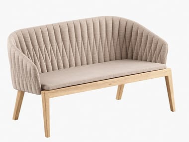 CALYPSO - 2 seater fabric and teak garden sofa (Request Info).