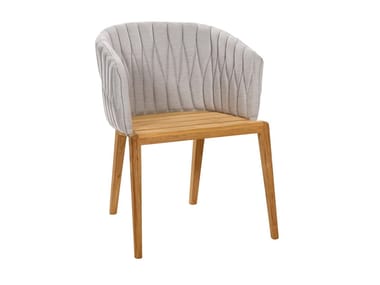 CALYPSO - Garden chair with removable cover with armrests (Request Info).