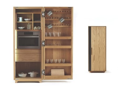 CAMBUSA COOK SMALL/JUMBO - Multifunctional storage unit in blockboard and solid wood (Request Info).