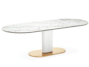 CAMEO - Rectangular marble table (Request Info).