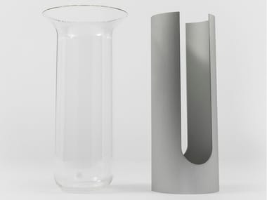 CAMICIA A - Glass and aluminium vase (Request Info).