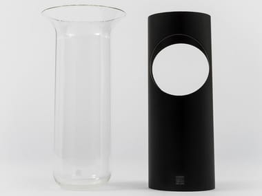 CAMICIA C - Glass and aluminium vase (Request Info).