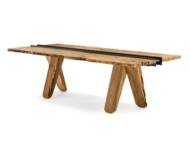 CANAL BRICCOLA - Rectangular briccola wood table (Request Info).