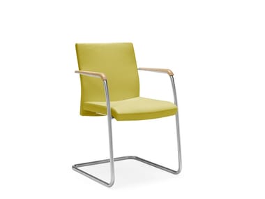 IRIS - Cantilever chair with armrests (Request Info).